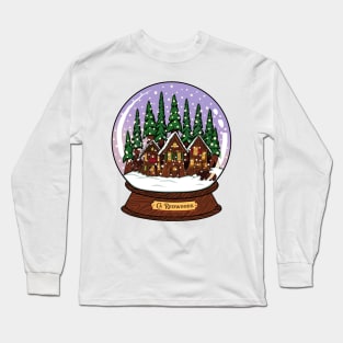 California Redwoods Snow Globe Long Sleeve T-Shirt